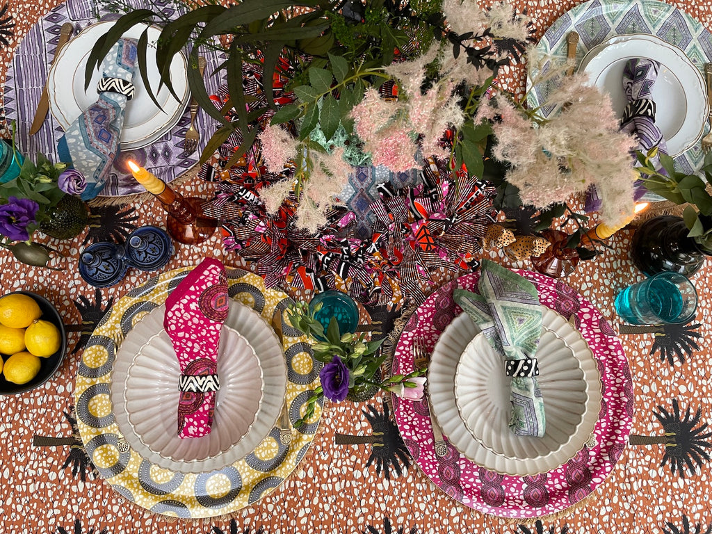 How to Create a Colourful, Pattern-Inspired Christmas Table with African Influences
