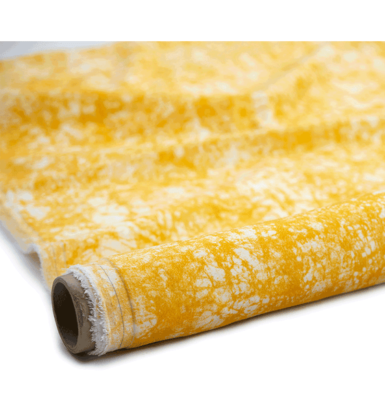 Soft velvet fabric with elegant African batik pattern. Interior textile.