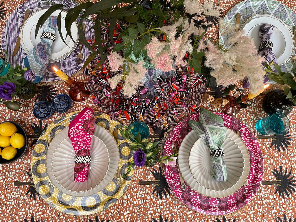 How to Create a Colourful, Pattern-Inspired Christmas Table with African Influences