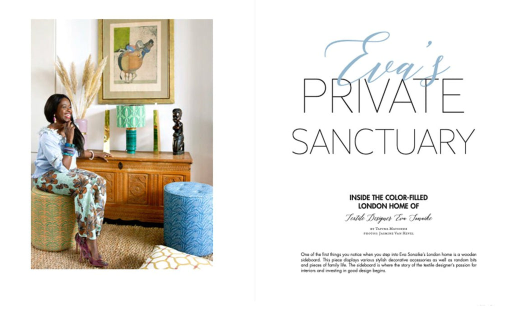 Eva Sonaike's Home in Moyi Magazine