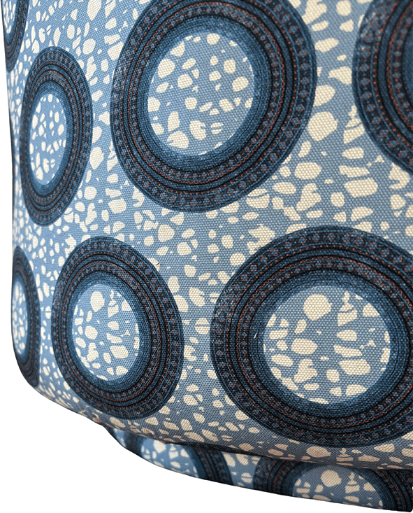 Ayo Blue Oval Ottoman - Eva Sonaike