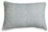 Eyo Blue Linen Fringe Cushion - Eva Sonaike