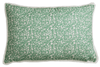 Eyo Green Linen Fringe Cushion - Eva Sonaike