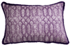 Eyo Purple Linen Fringe Cushion - Eva Sonaike