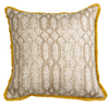Eyo Beige Linen Fringe Cushion - Eva Sonaike