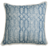 Eyo Blue Linen Fringe Cushion - Eva Sonaike