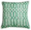 Eyo Green Linen Fringe Cushion - Eva Sonaike