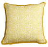 Eyo Yellow Linen Fringe Cushion - Eva Sonaike