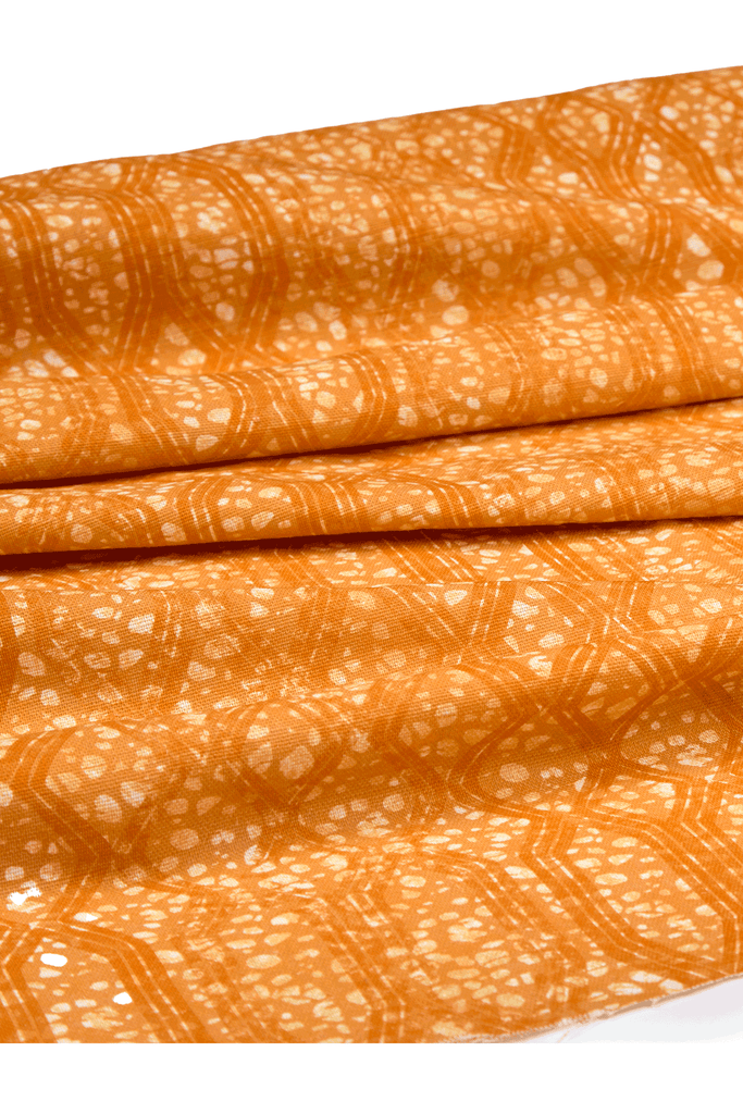 Eyo Orange Linen Fabric - Eva Sonaike