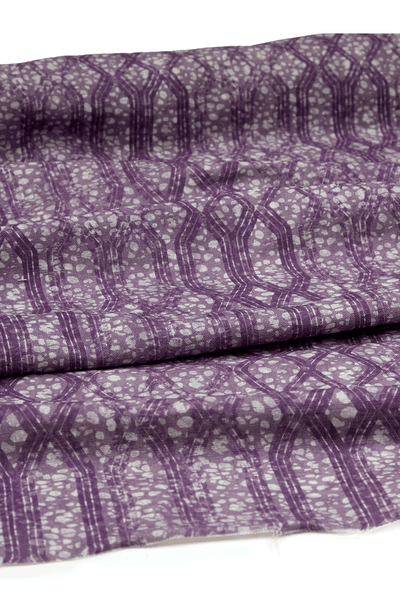 Eyo Purple Linen Fabric - Eva Sonaike
