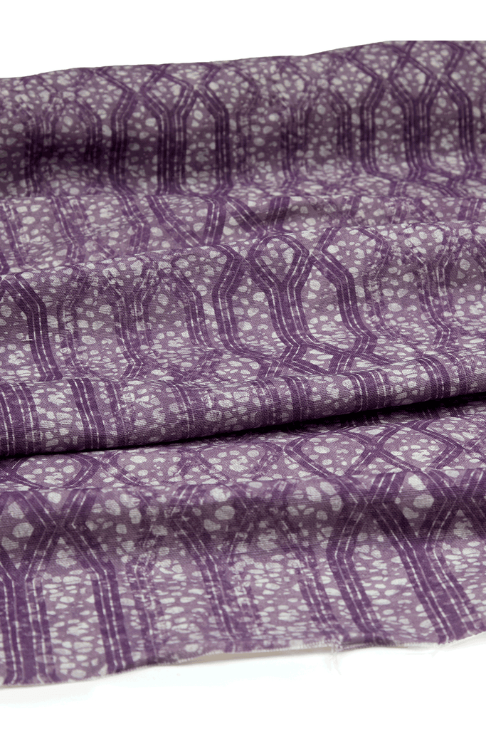 Eyo Purple Linen Fabric - Eva Sonaike