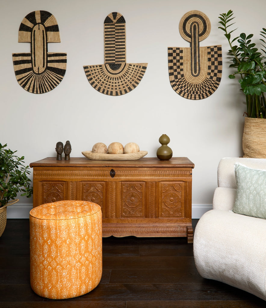 Eyo Pouffe Orange - Eva Sonaike