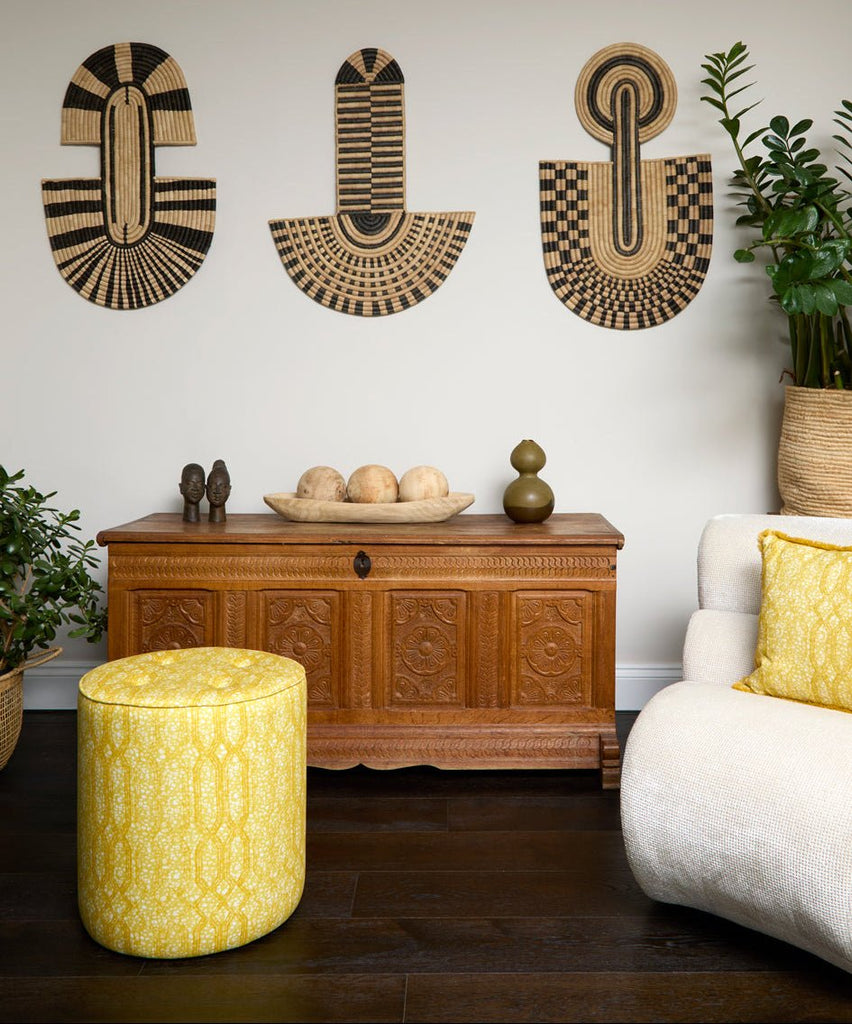 Eyo Pouffe Yellow - Eva Sonaike