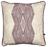 Colourful geometric African cushion with bold purple pattern