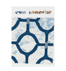 Elegant African interior fabric with blue geometric circular pattern