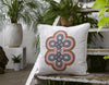 Luxury African cushion with calm grey tropical pattern on batik base
