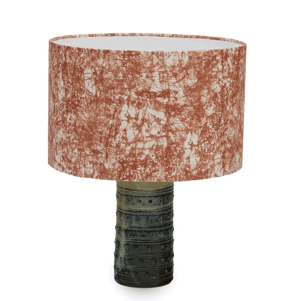 Luxury African lampshade with batik pattern in a soft velvet