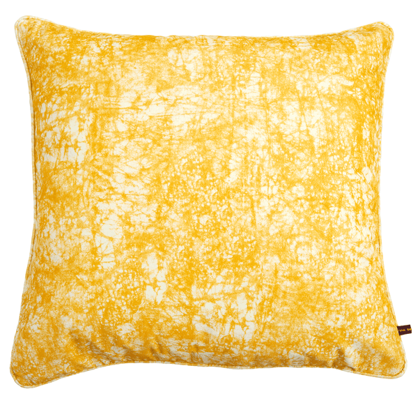 Elegant African cushion with batik pattern in a soft velvet